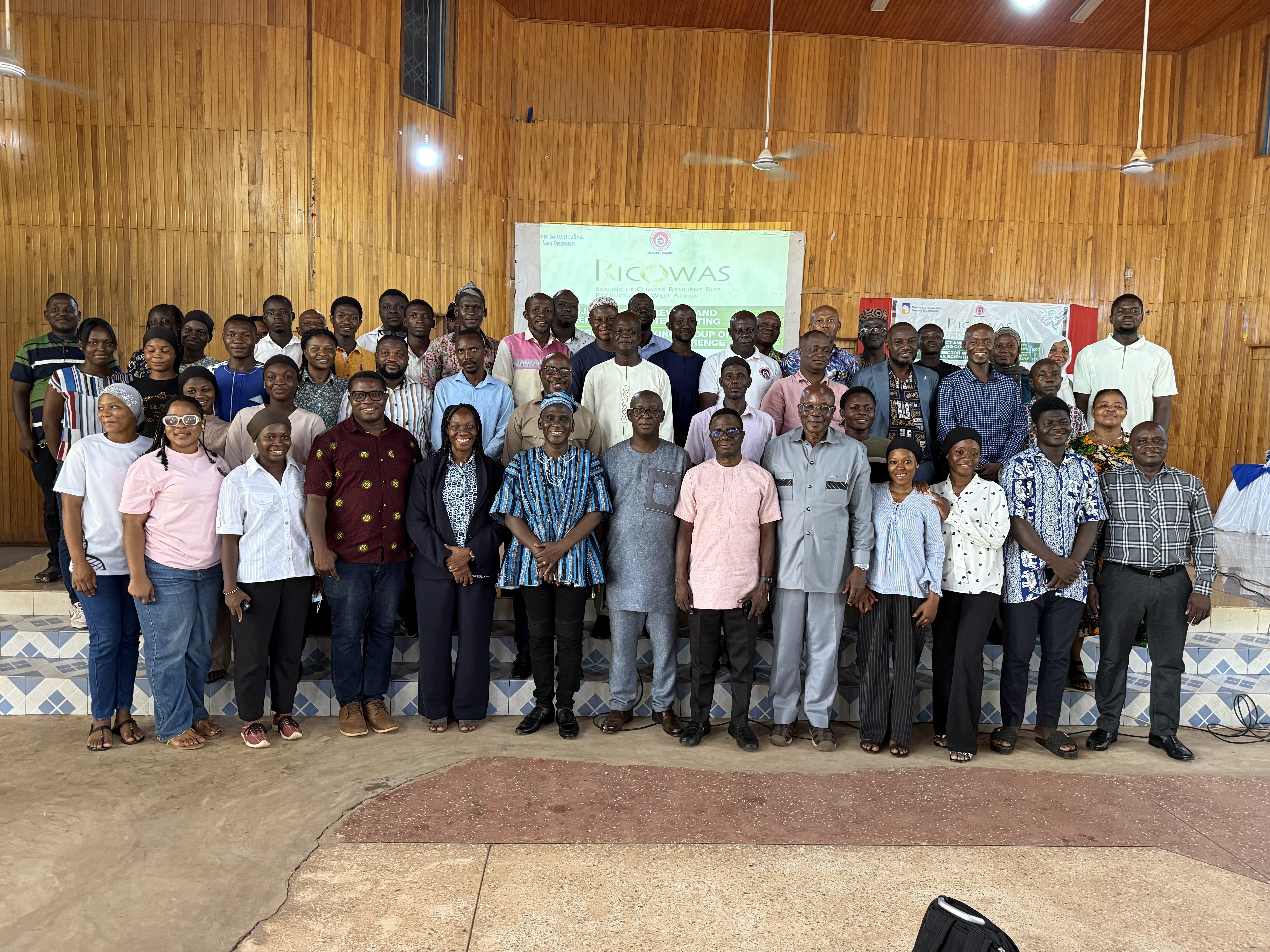 Scaling climate-resilient rice production: CSIR-SARI hosts RICOWAS annual project review and project steering committee meeting.